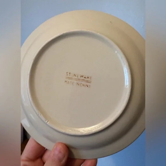 Stonewear Christmas Tree Salad Dessert Bread Plate 6 1/2” Holiday Present Train - Picture 6 of 8